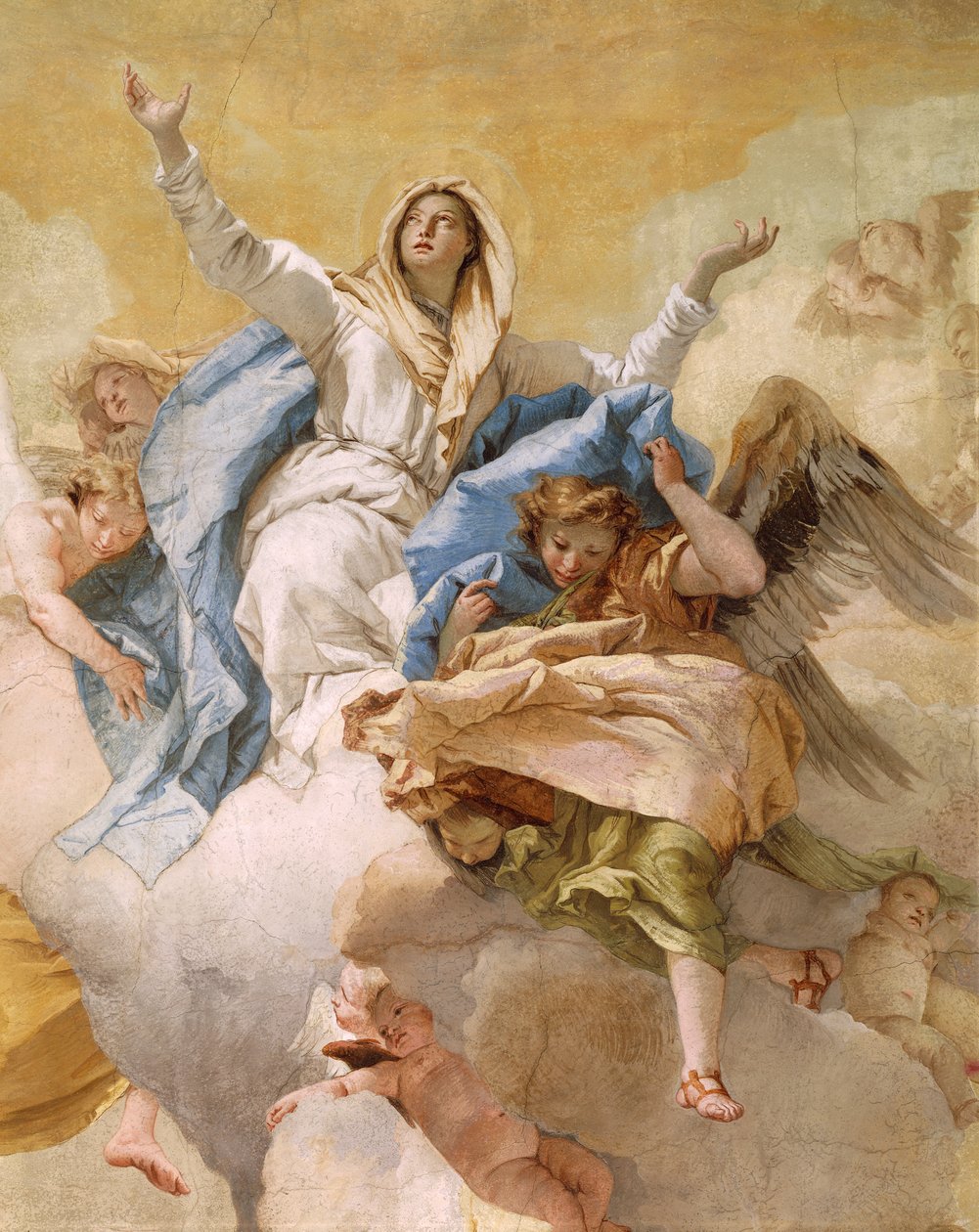 Mennybemenetele, Giovanni Battista Tiepolo (1696-1770), freskó, részlet, Tisztaság oratóriuma, Udine alkotó: Giovanni Battista Tiepolo