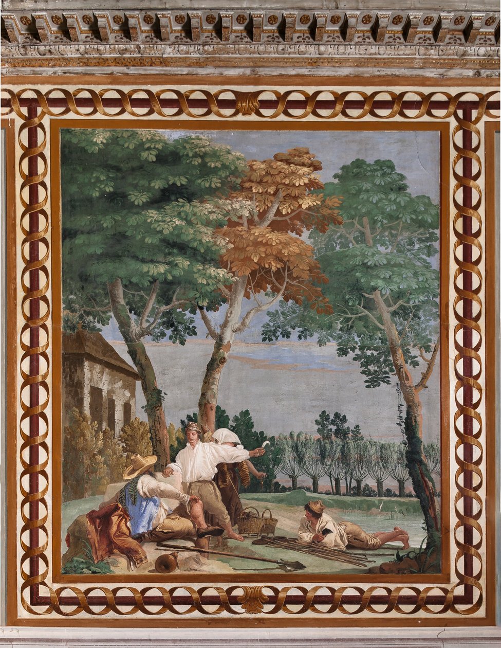 Vendégszálló, Vidéki jelenetek szobája: "A paraszti pihenés" alkotó: Giovanni Battista Tiepolo