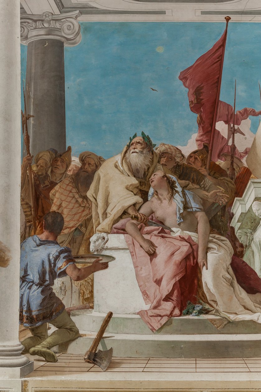 Palazzina (Kis épület), a bejárati hall: "Iphigenia áldozata", részlet alkotó: Giovanni Battista Tiepolo