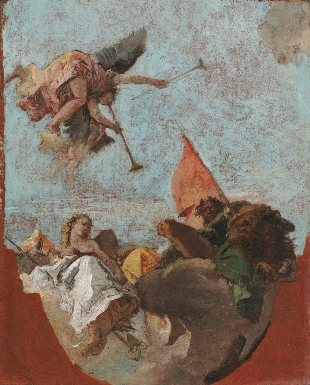 Vázlat a mennyezethez, 1750 körül (olaj, vászon) alkotó: Giovanni Battista Tiepolo