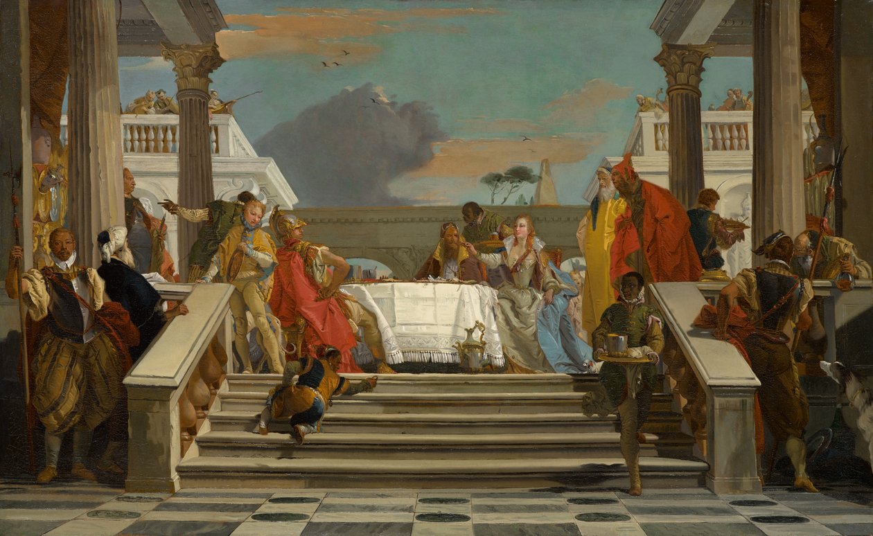 Kleopátra és Antonius lakomája, 1747-1750 körül (olaj, vászon) alkotó: Giovanni Battista Tiepolo