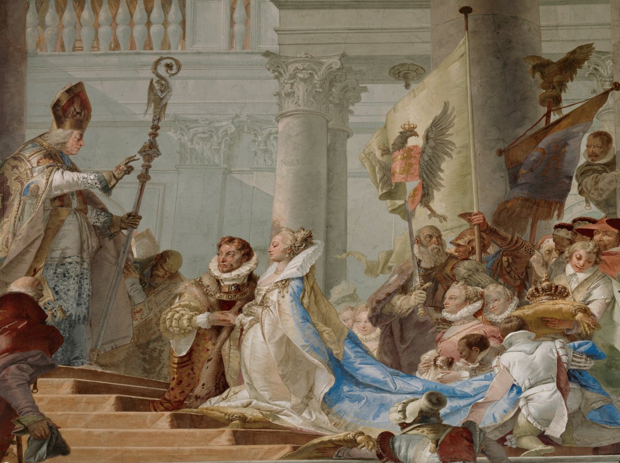 Friedrich Barbarossa császár és Burgundi Beatrix esküvője 1156-ban ... (freskó) alkotó: Giovanni Battista (1696 1770) Tiepolo