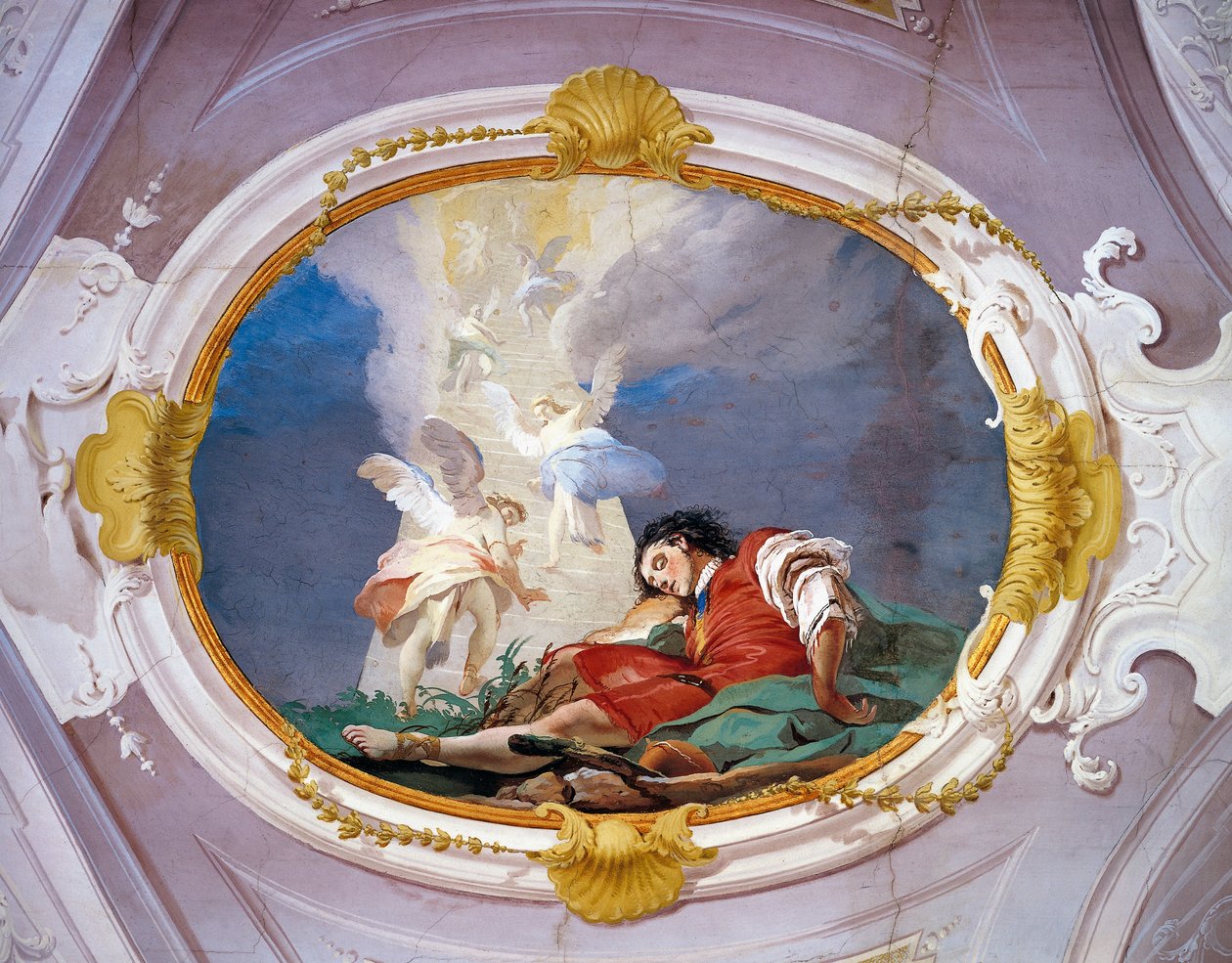 Giambattista Tiepolo (1696-1770) allegóriája, freskó, Érseki palota, Udine alkotó: Giovanni Battista Tiepolo
