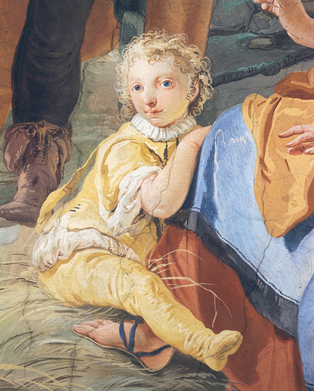 Gyermek, Giambattista Tiepolo (1696-1770), freskó, Érseki Palota, Udine, Olaszország alkotó: Giovanni Battista Tiepolo