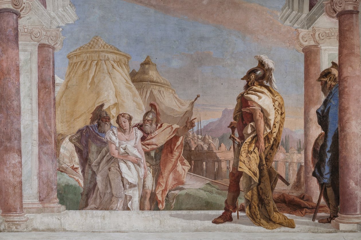 Eurybates és Talthybius vezeti Briseist Agamemnonhoz alkotó: Giovanni Battista Tiepolo