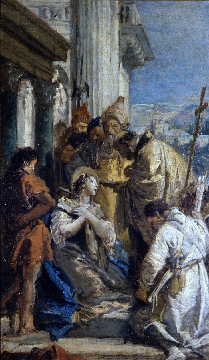 Giovanbattista Tiepolo: Szent Lucia közössége. Vármúzeum. Milánó alkotó: Giovanni Battista Tiepolo