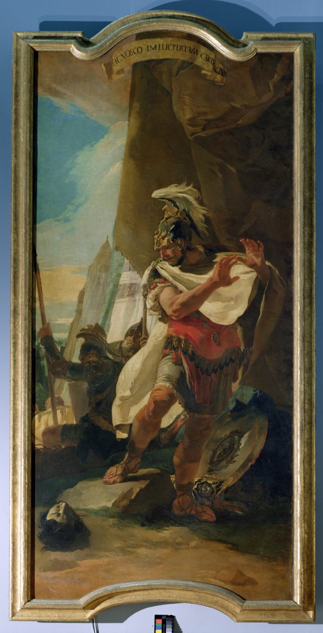 Hannibál testvére, Hasdrubal fejével alkotó: Giovanni Battista Tiepolo