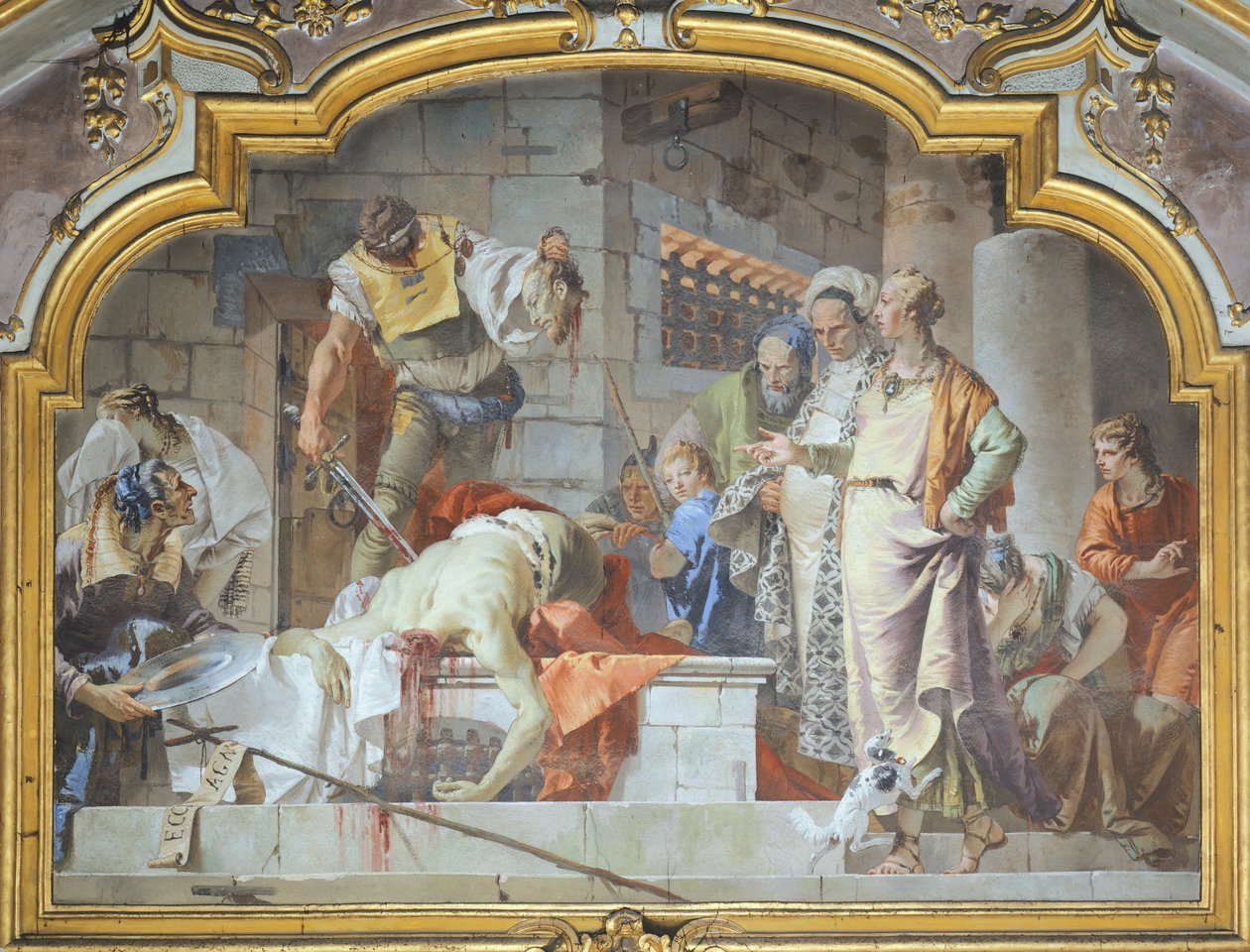 Olaszország, Bergamo, Colleoni-kápolna, Keresztelő János lefejezése alkotó: Giovanni Battista Tiepolo