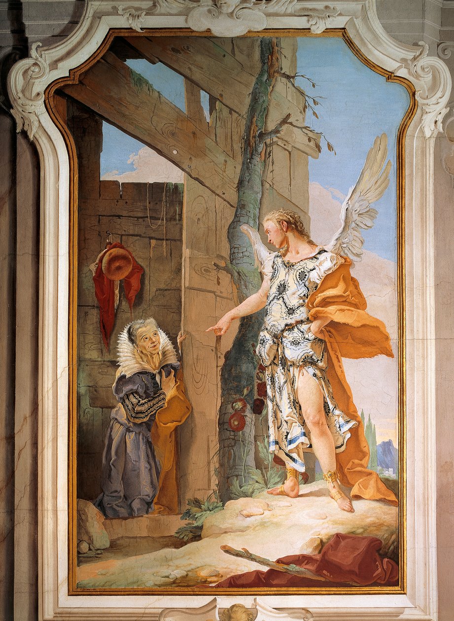 Sára és az angyal alkotó: Giovanni Battista Tiepolo