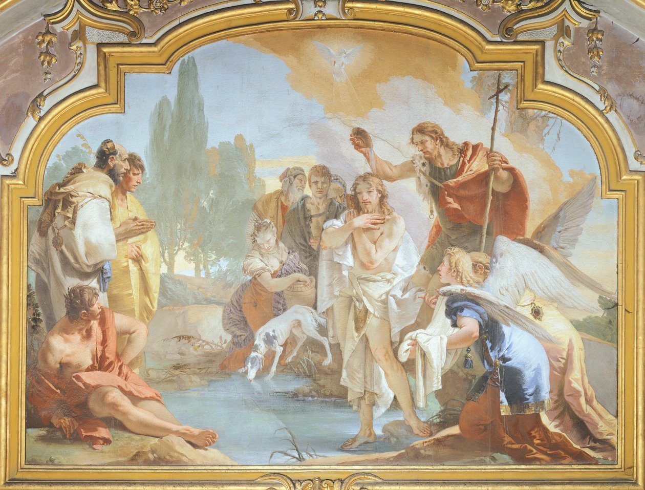 Krisztus megkeresztelkedése (freskó) alkotó: Giovanni Battista Tiepolo