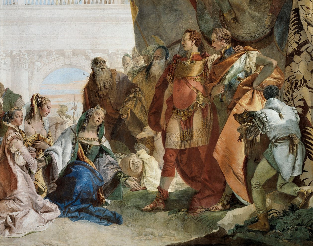 Darius III Codoman családja, részlet Scipio Africanus és Nagy Sándor dicsőségeiből alkotó: Giovanni Battista Tiepolo