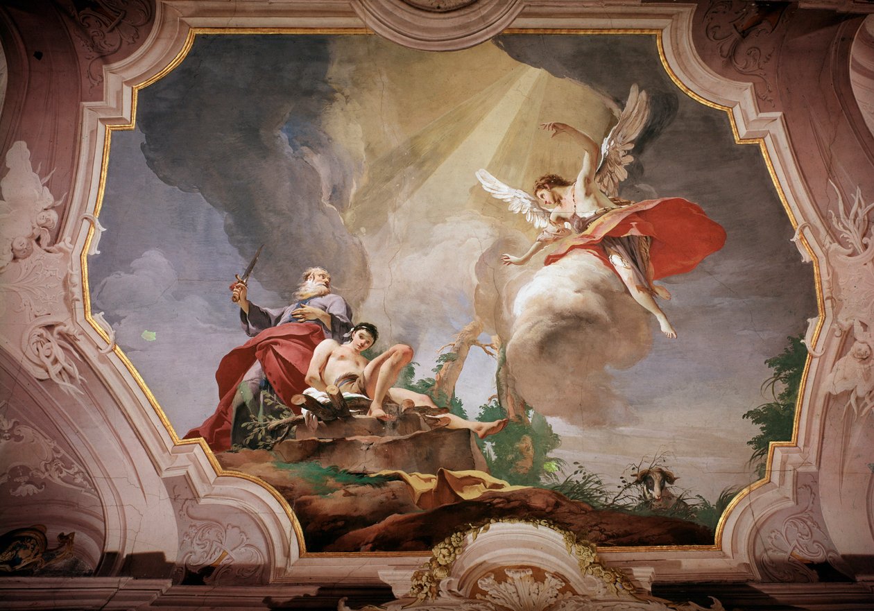 Izsák feláldozása (freskó alkotó: Giovanni Battista Tiepolo