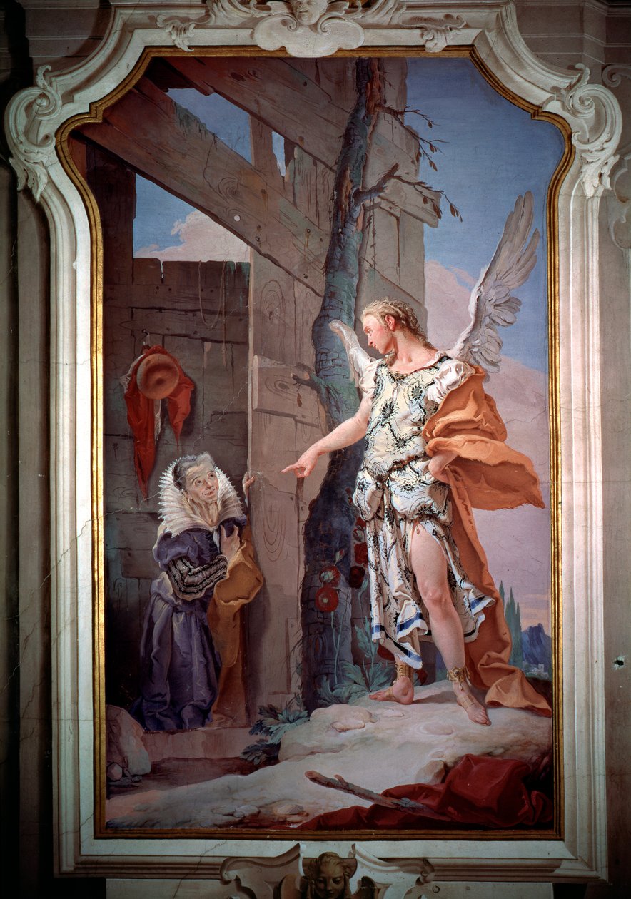 Az angyal bejelenti Sárának, hogy anya lesz (Fresco alkotó: Giovanni Battista Tiepolo