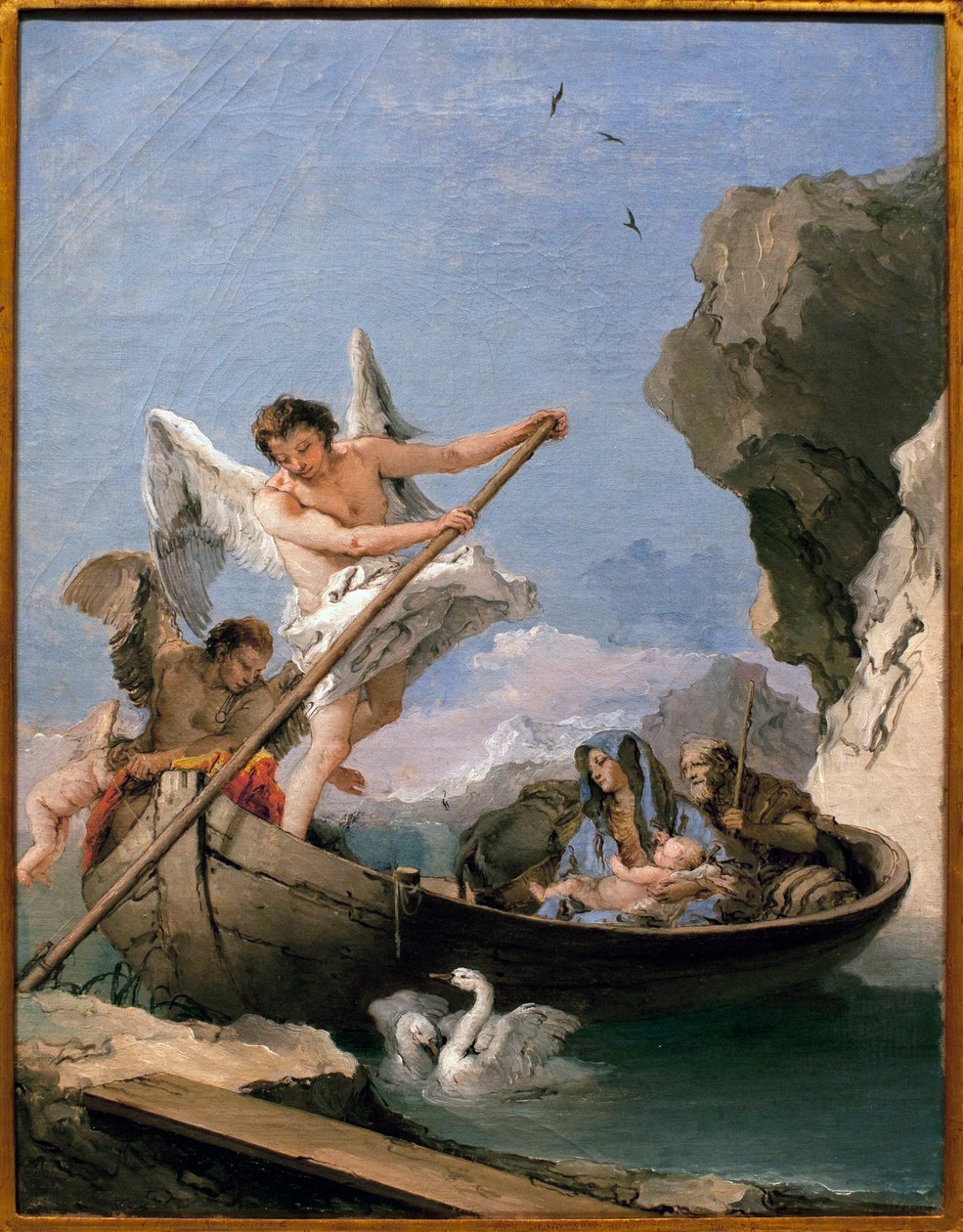 Repülés Egyiptomban – Giambattista Tiepolo (1696-1770) festménye, olaj, vászon alkotó: Giovanni Battista Tiepolo
