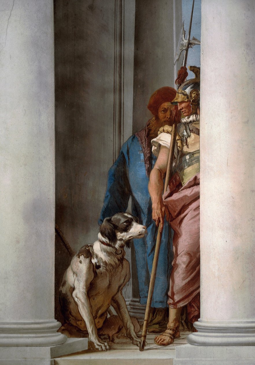 Ulysses és kutyája, Argus alkotó: Giovanni Battista Tiepolo