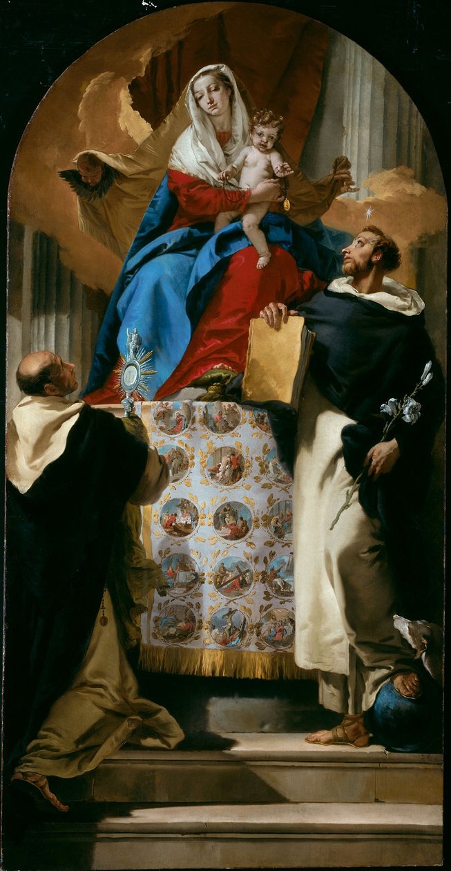 Szűz és gyermek Szent Domonkossal és Jácinttal alkotó: Giovanni Battista Tiepolo