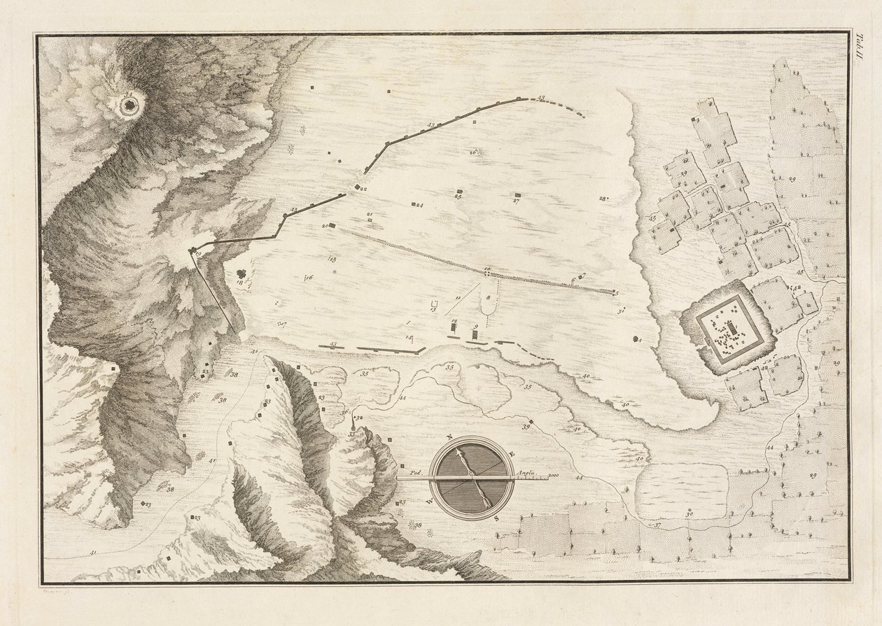 Palmyra romvárosának geometriai terve, 1753 alkotó: Giovanni Battista 1712 86 after Borra