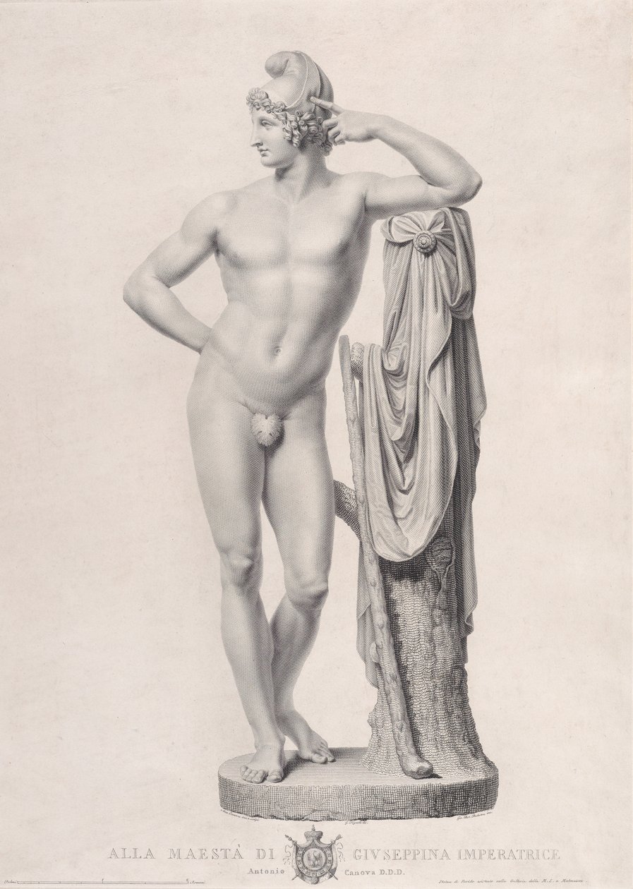 Párizs egy fatönkre támaszkodva, 1817. alkotó: Giovanni Battista Balestra