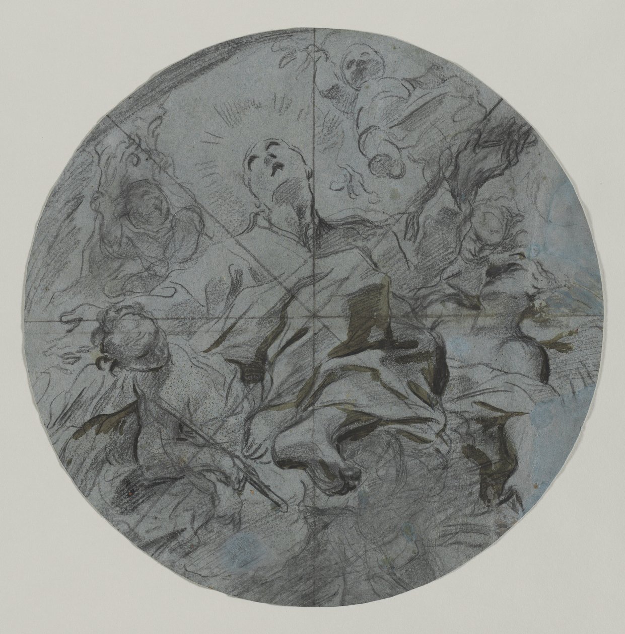 Egy szent apoteózisa (recto) alkotó: Giovanni Battista Benaschi