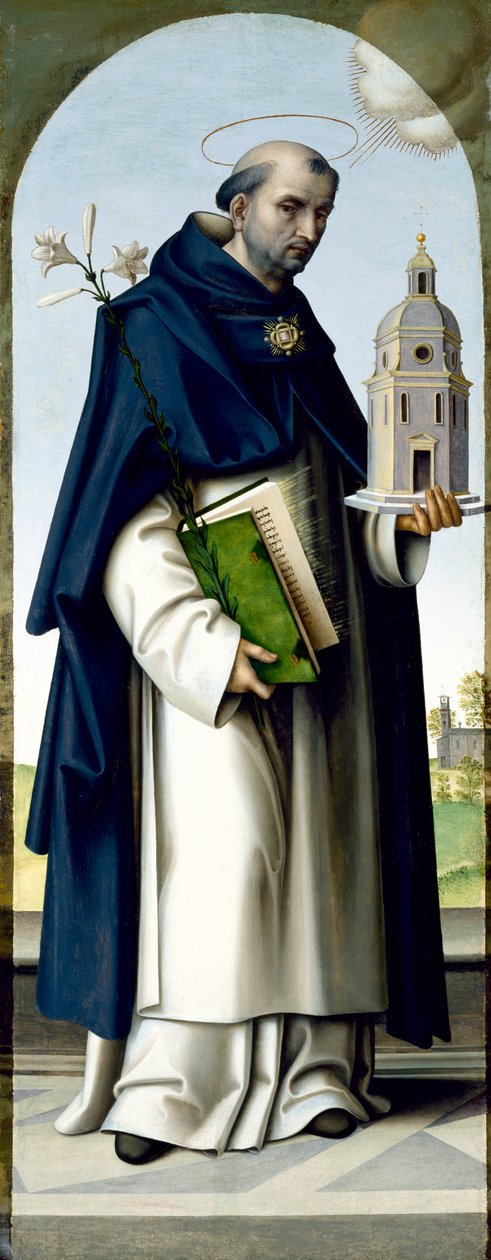 Aquinói Szent Tamás, 1512-16 (tempera a táblán) alkotó: Giovanni Battista Bertucci