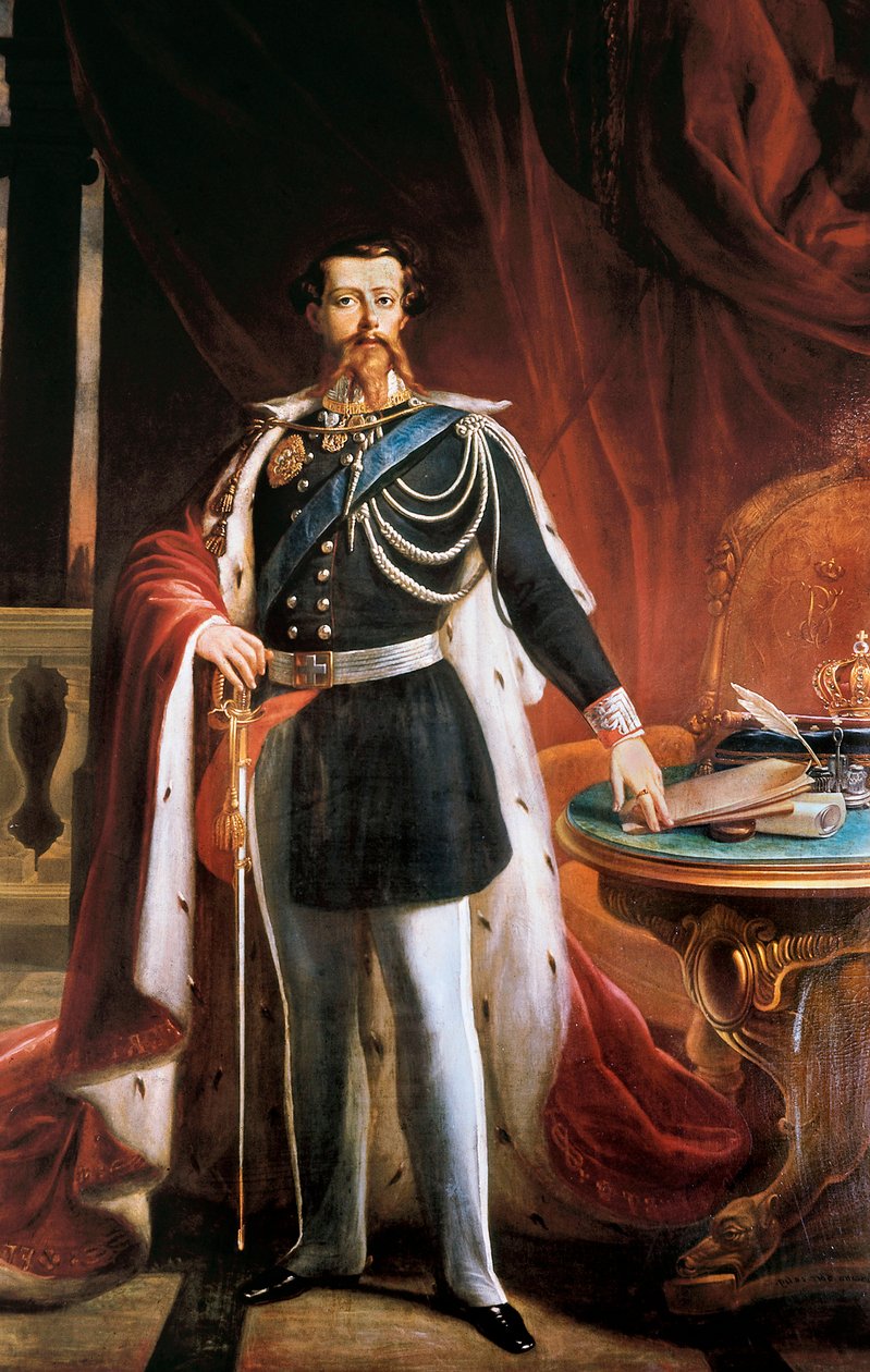 ""Victor Emmanuel portréja (Victor-Emmanuel vagy Vittorio Emanuele) II (1820-1878) alkotó: Giovanni Battista Biscarra