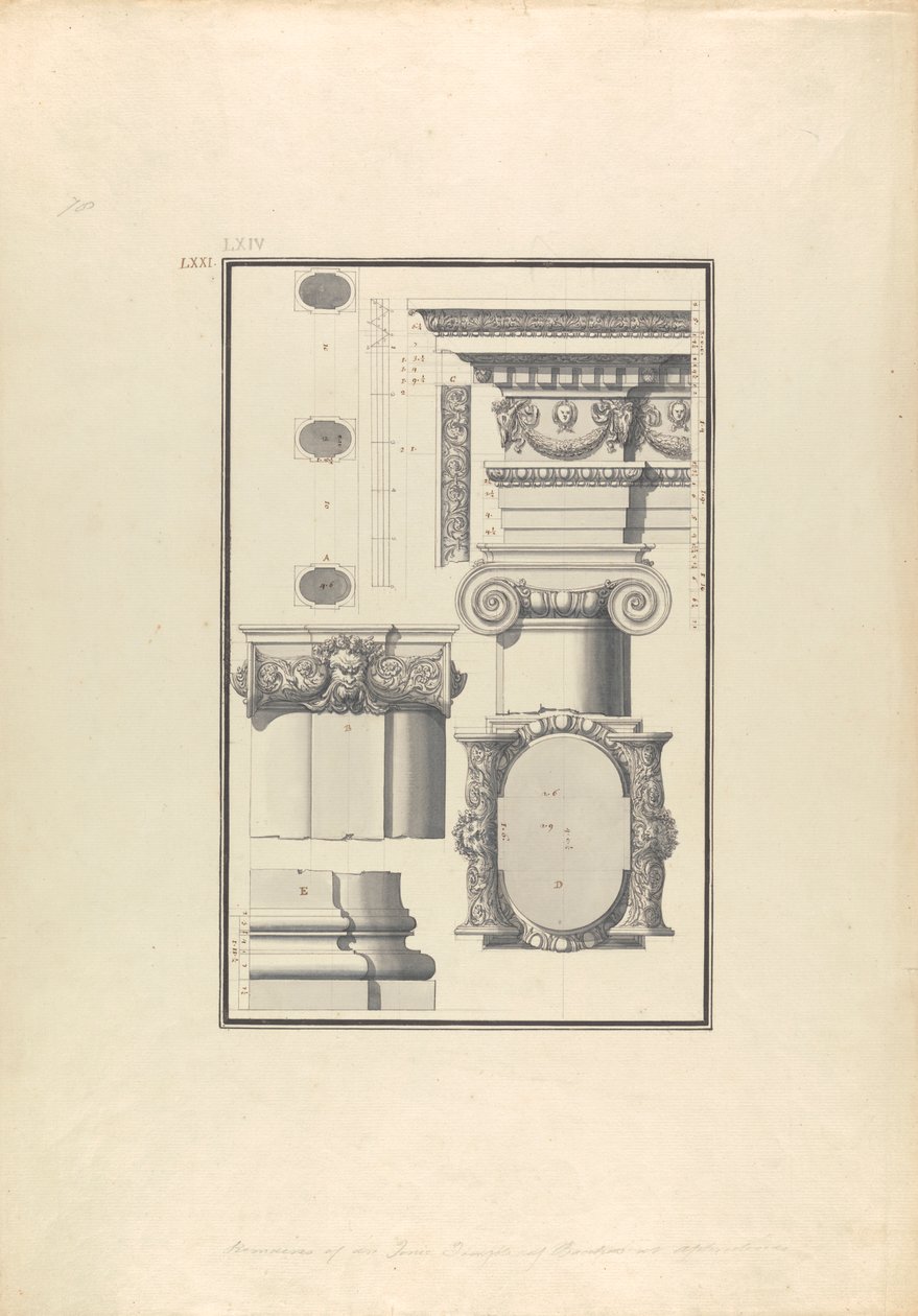 Bacchus ión templomának maradványai Aphrodisiasban alkotó: Giovanni Battista Borra