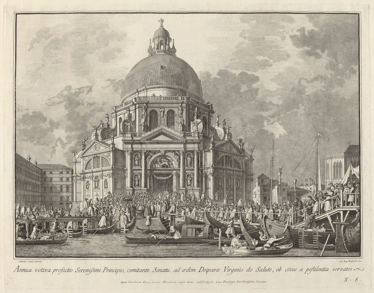 A dózse éves látogatása a Santa Maria della Salute-ba, 17631766. alkotó: Giovanni Battista Brostoloni