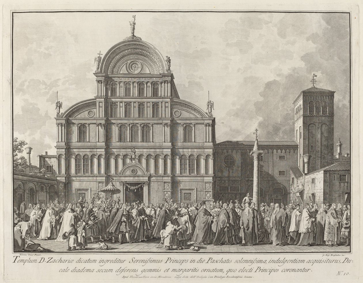 A dózse látogatása San Zaccariában húsvét napján, 17631766. alkotó: Giovanni Battista Brostoloni