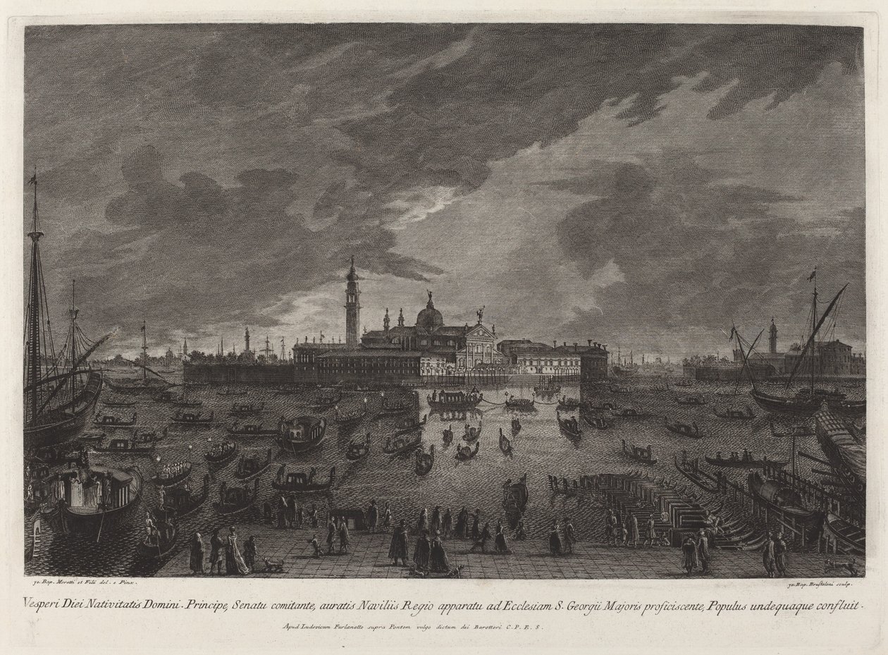 Szenteste körmenet San Giorgio Maggiore-ba alkotó: Giovanni Battista Brustolon after Giovanni Battista Moretti
