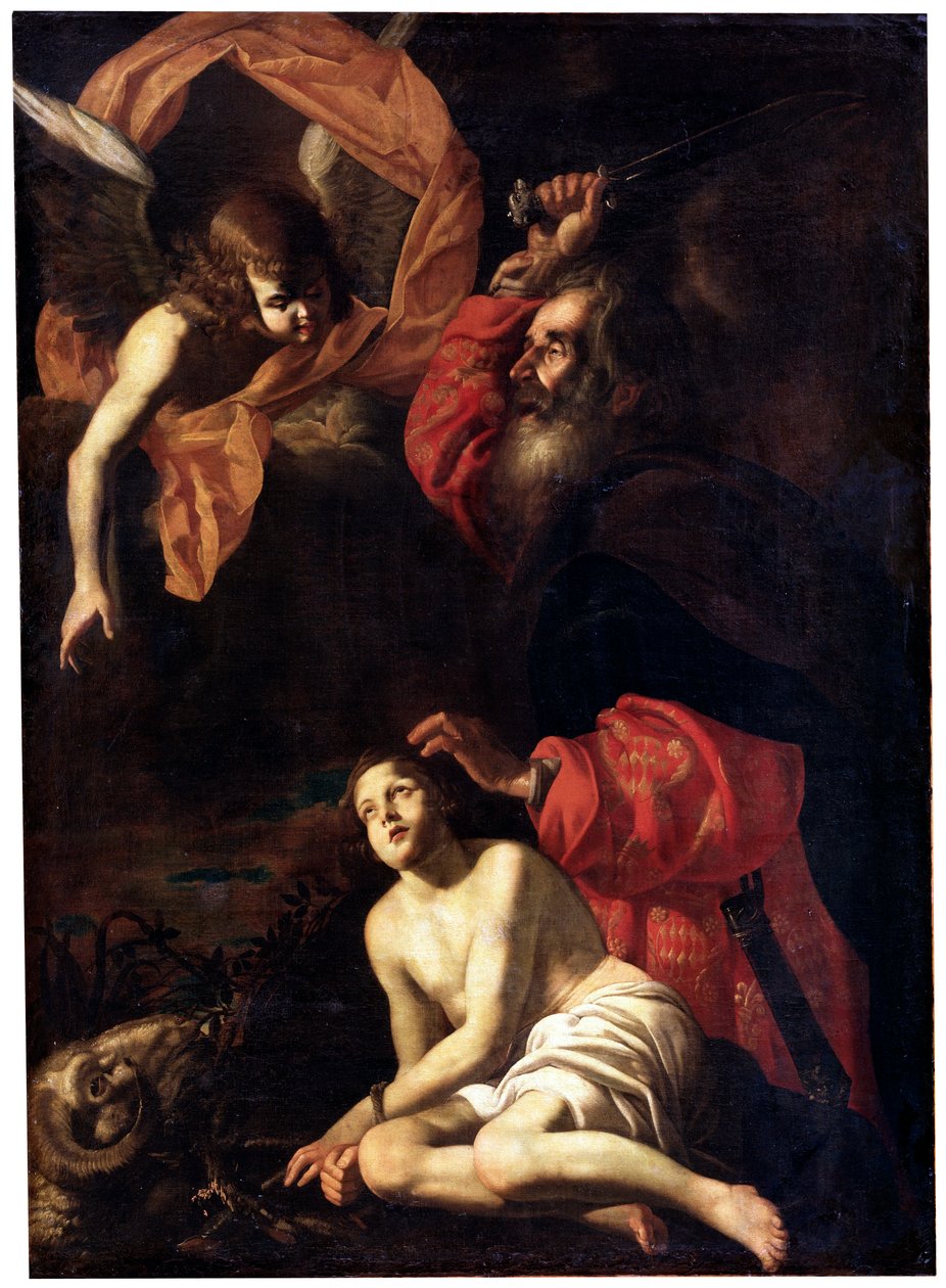 Ábrahams Izsák feláldozása, c1615-c1620 alkotó: Giovanni Battista Caracciolo
