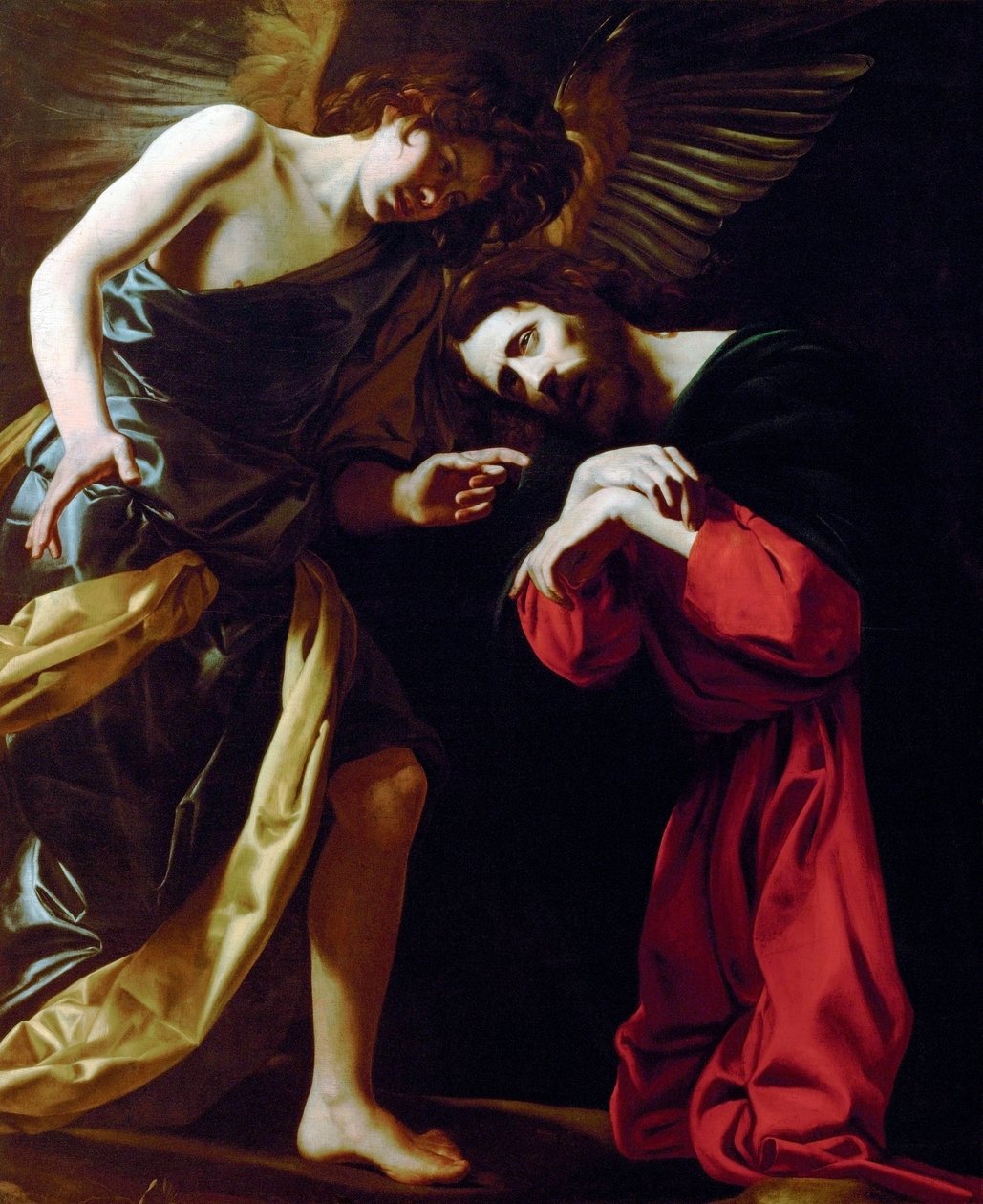 "Krisztus az olajfák hegyén" (Krisztus az olajfák hegyén) Giovanni Battista Caracciolo (1578-1635) festménye 1615 körül - Olaj, vászon Mérete 148x124 cm Művészettörténeti Múzeum, Bécs alkotó: Giovanni Battista Caracciolo