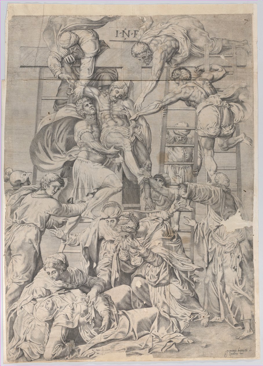 A keresztről való leszállás, 1550-1600. alkotó: Giovanni Battista Cavalieri