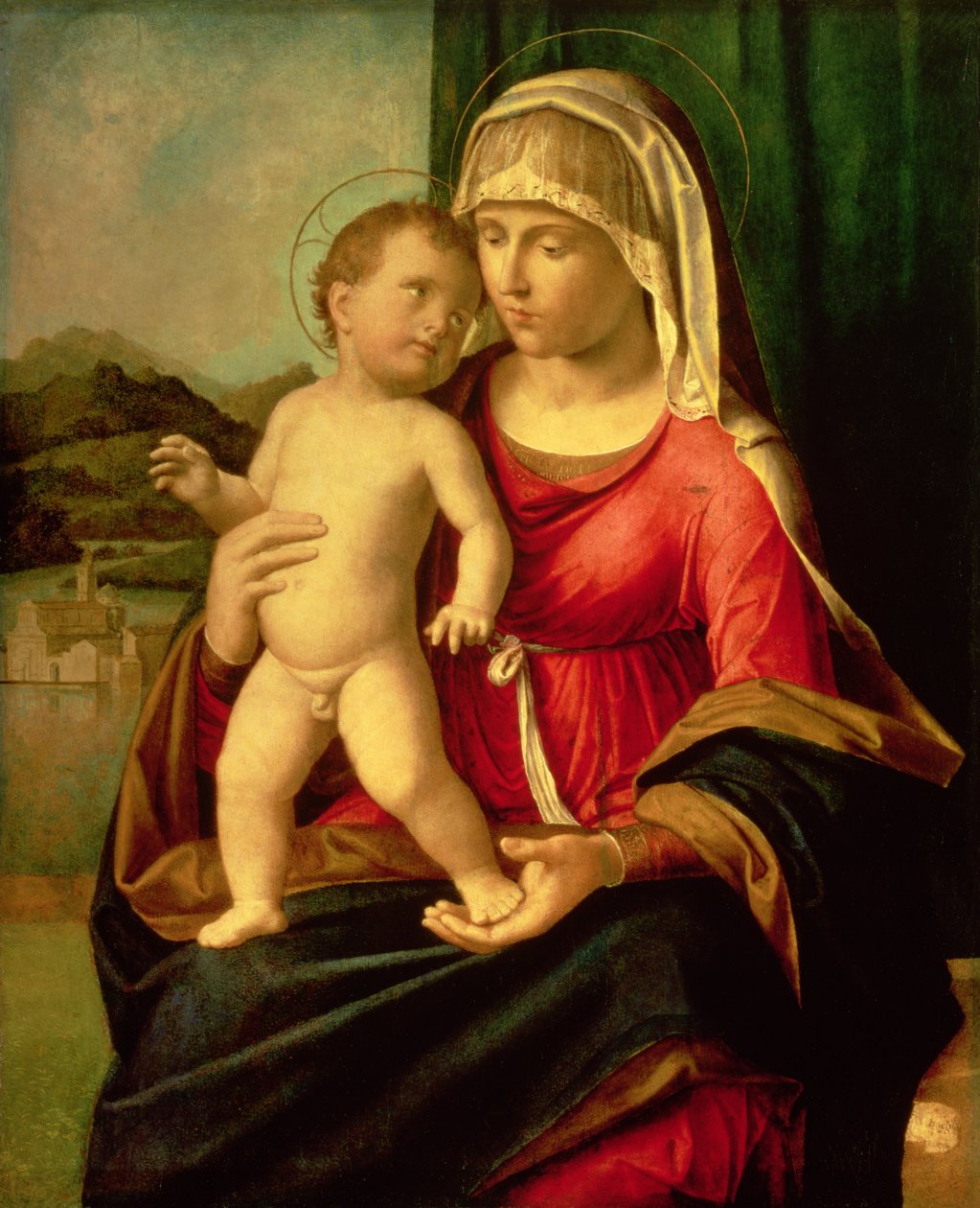 Madonna és gyermek (olaj, vászon) alkotó: Giovanni Battista Cima da Conegliano