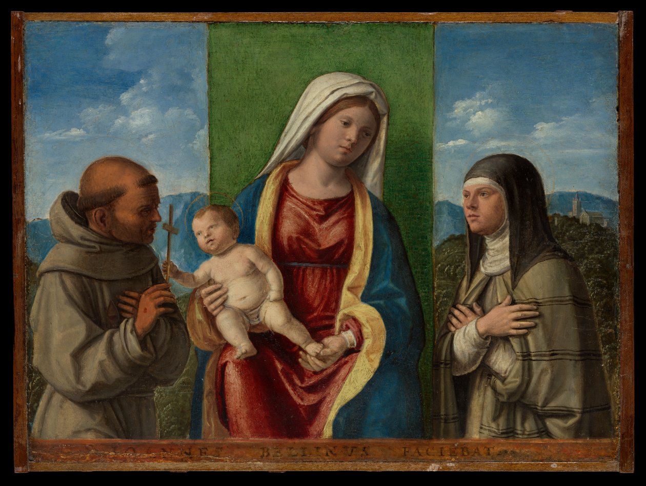 Madonna és gyermeke Szent Ferenccel és Klárával alkotó: Giovanni Battista Cima da Conegliano