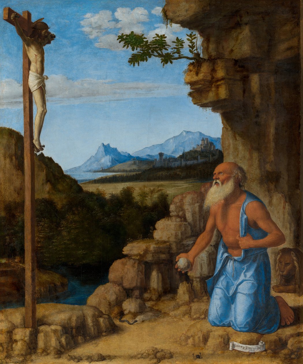 Szent Jeromos a vadonban, c. 15001505. alkotó: Giovanni Battista Cima da Conegliano