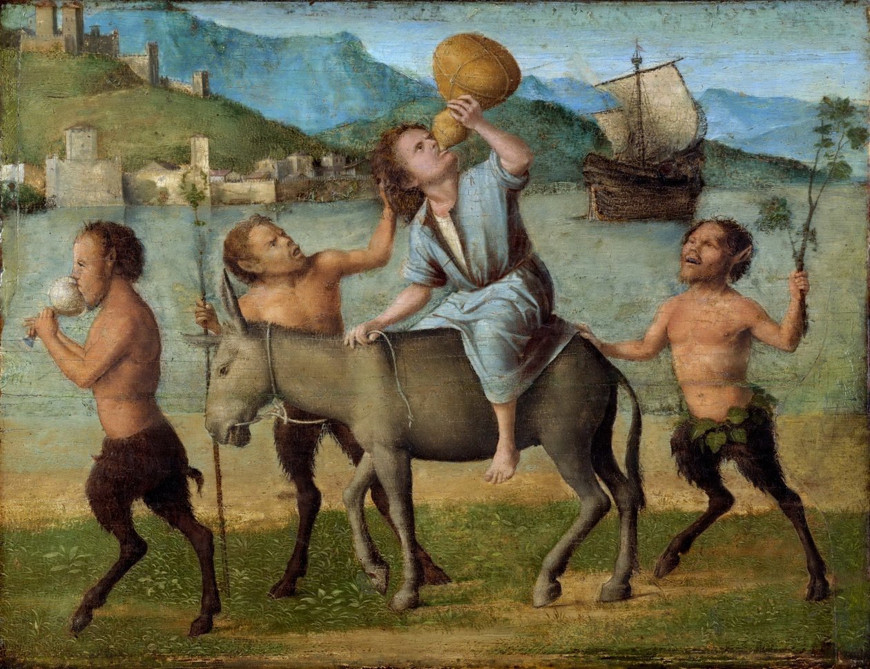 Silenus és a szatírok alkotó: Giovanni Battista Cima da Conegliano