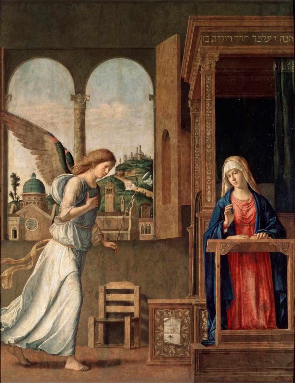 Angyali üdvözlet, 1495. alkotó: Giovanni Battista Cima da Conegliano