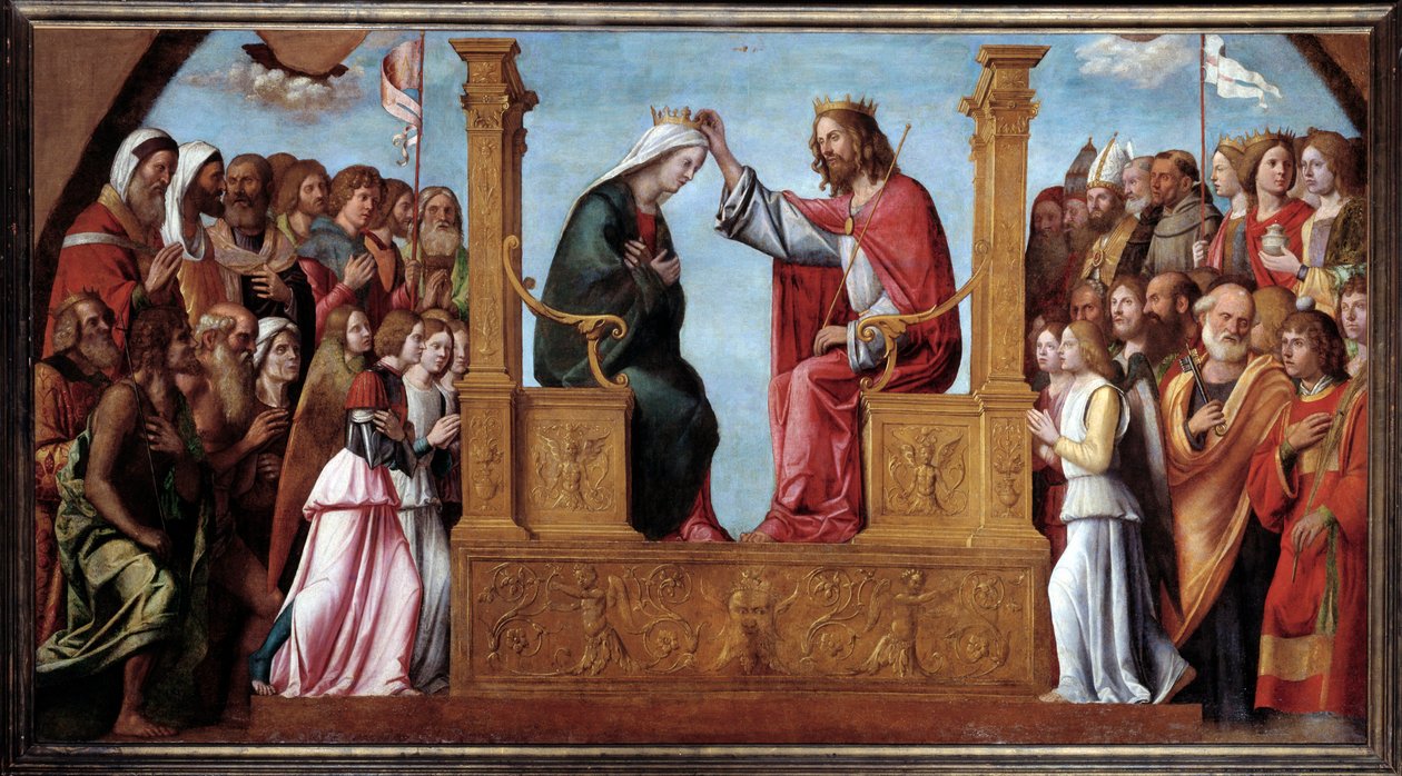 A Szűzanya koronázása (festmény, 1510 után) alkotó: Giovanni Battista Cima da Conegliano