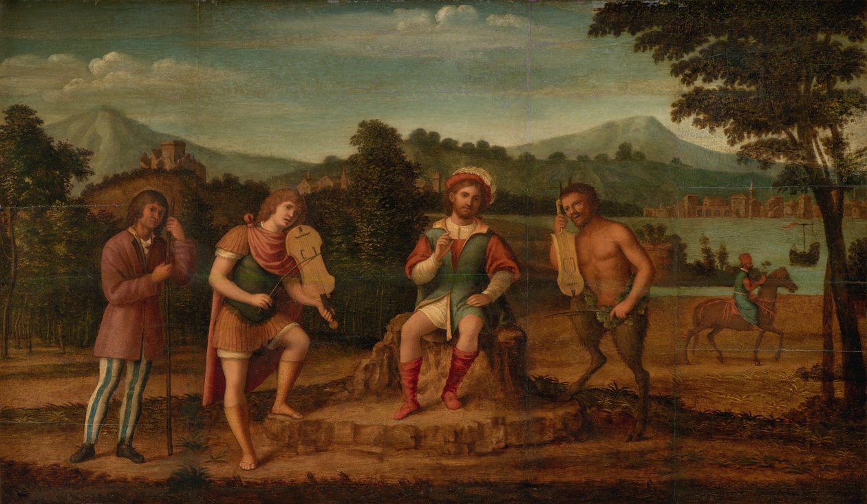 Midas ítélete. Zenei verseny Apollo és Marsyas között alkotó: Giovanni Battista Cima da Conegliano