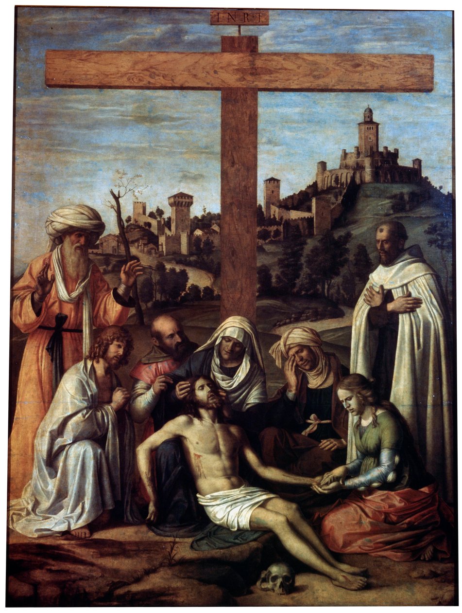 Siralom Krisztus felett egy karmelita szerzetessel, c1510. alkotó: Giovanni Battista Cima da Conegliano