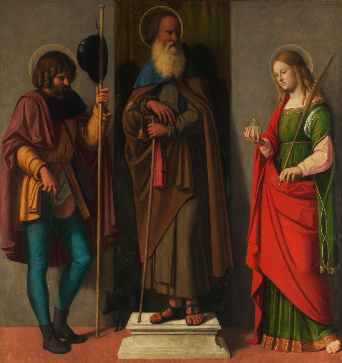 Három szent: Roch, Anthony Abbot és Lucy, 1513 körül (olaj, vászon, fáról átvitt) alkotó: Giovanni Battista Cima da Conegliano