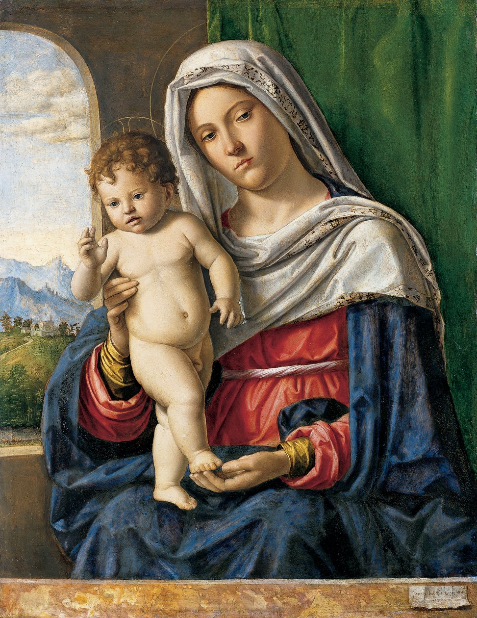 Szűz és gyermek, 1500-4 körül (olaj nyárfán) alkotó: Giovanni Battista Cima da Conegliano