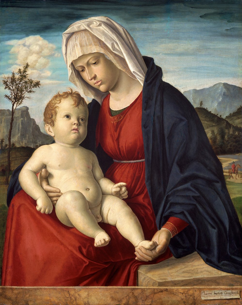 "Szűz és gyermek", 1500. alkotó: Giovanni Battista Cima da Conegliano