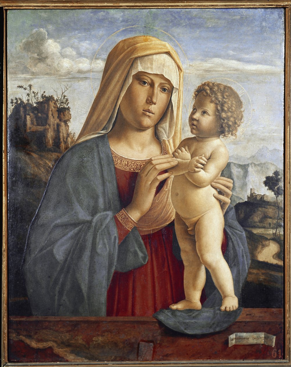 Szűz gyermekkel (olajfa alkotó: Giovanni Battista Cima da Conegliano
