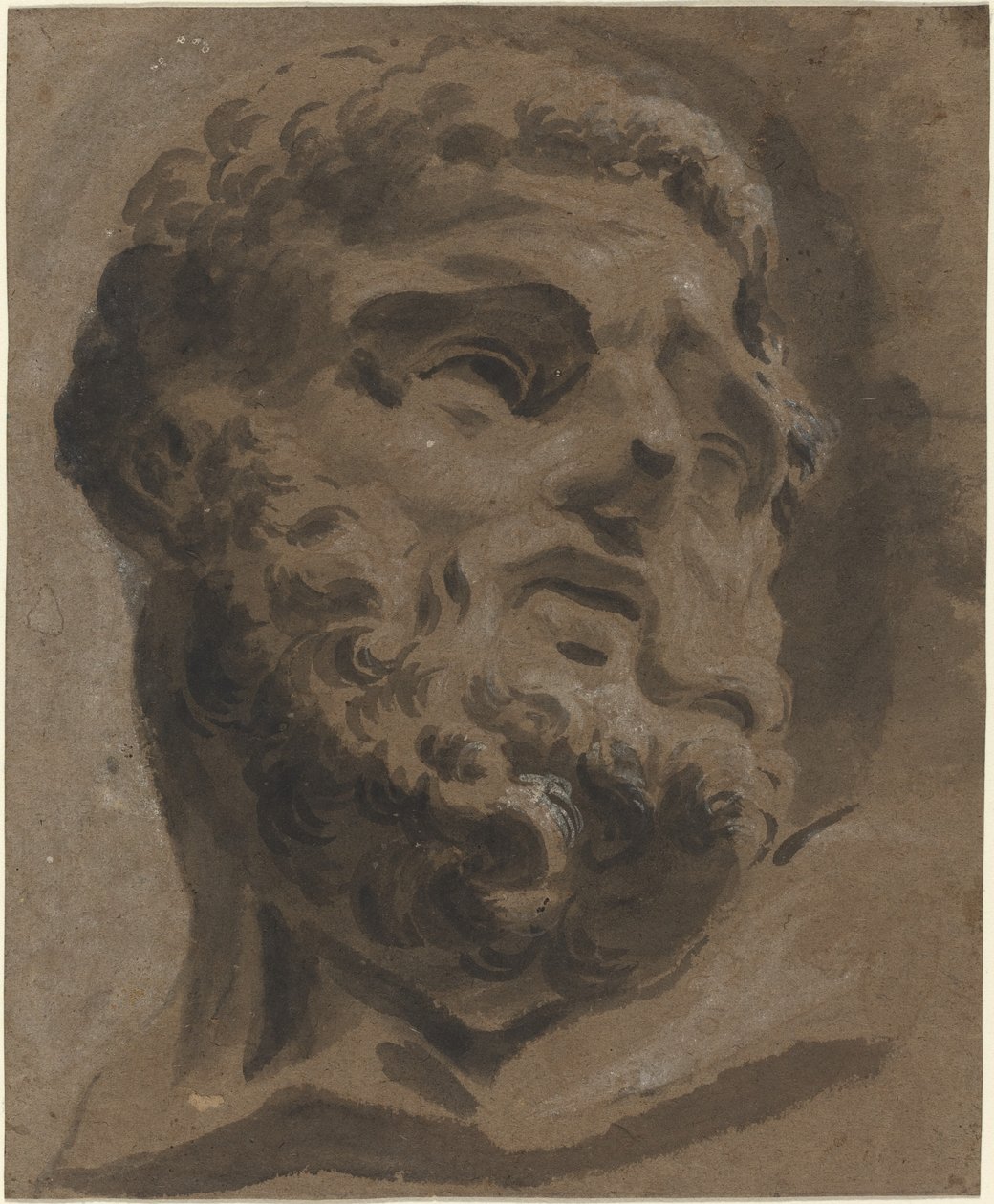 Szakállas fej az antik után alkotó: Giovanni Battista Cipriani