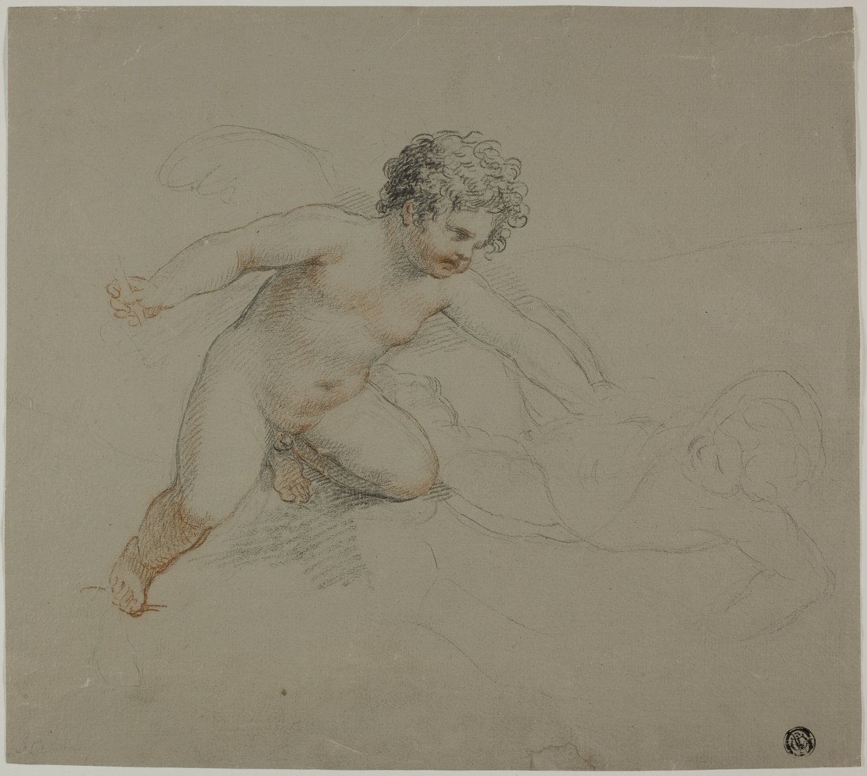 Két Putti harcol alkotó: Giovanni Battista Cipriani