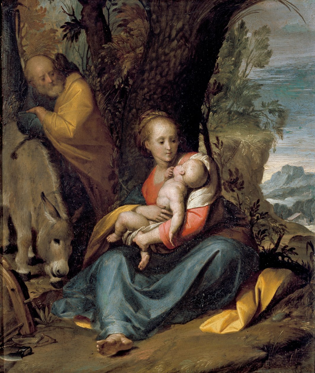 The Rest on the Flight to Egypt, 1598-1600 alkotó: Giovanni Battista Crespi