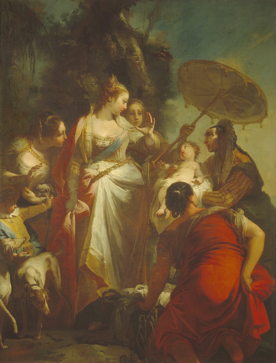 Mózes megtalálása, 1730-as évek alkotó: Giovanni Battista Crosato