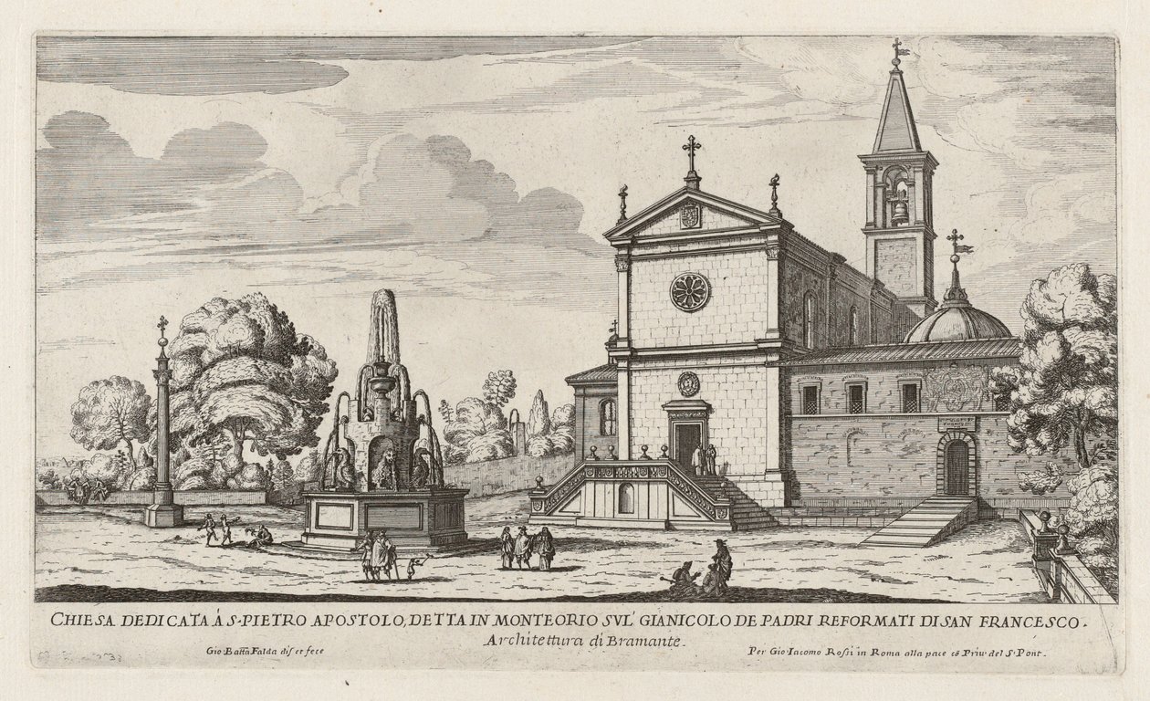 S. Pietro Apostolo tiszteletére szentelt templom (San Pietro in Montorio) alkotó: Giovanni Battista Falda
