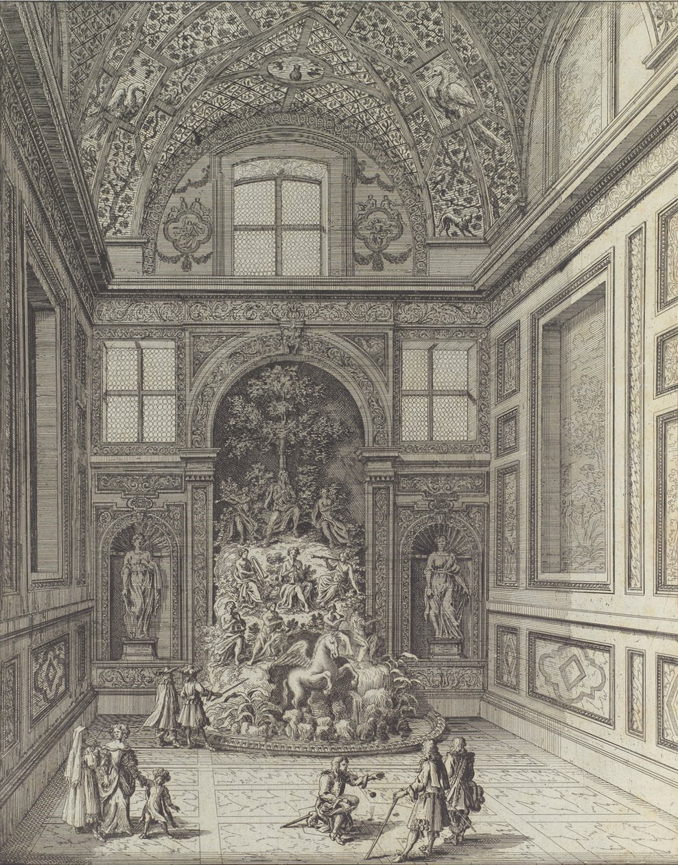 Stanza de Venti a Frascati-i Belvedere Színházban..., 1691 vagy azután. alkotó: Giovanni Battista Falda